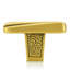 CHESTER RECTANGLE KNOB; MUSEUM GOLD FINISH