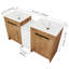 Meuble-lavabo autoportant avec lavabo en céramique et armoires de rangement-871455580-871455582