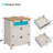 Farmhouse Night Stand For Bedroom, Rustic Vintage Nightstand With Charging Station And Led Lights, Bedside Table With 3 Drawers, Retro Side End Table With Storage-2099954254