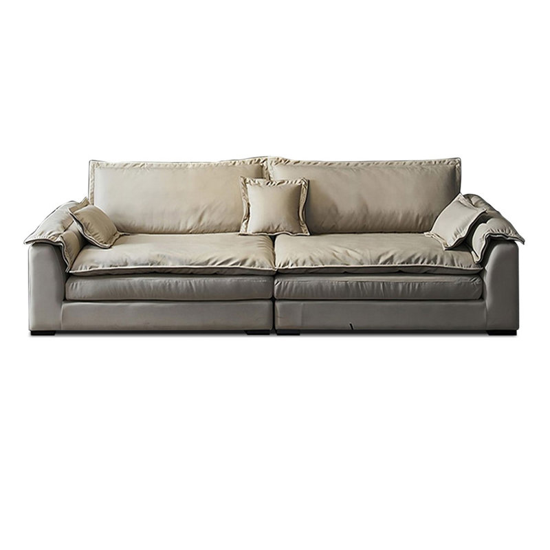 Canapé modulaire 100% polyester kaki, 29.92" H x 94.49" W x 46.46" D, Kaki