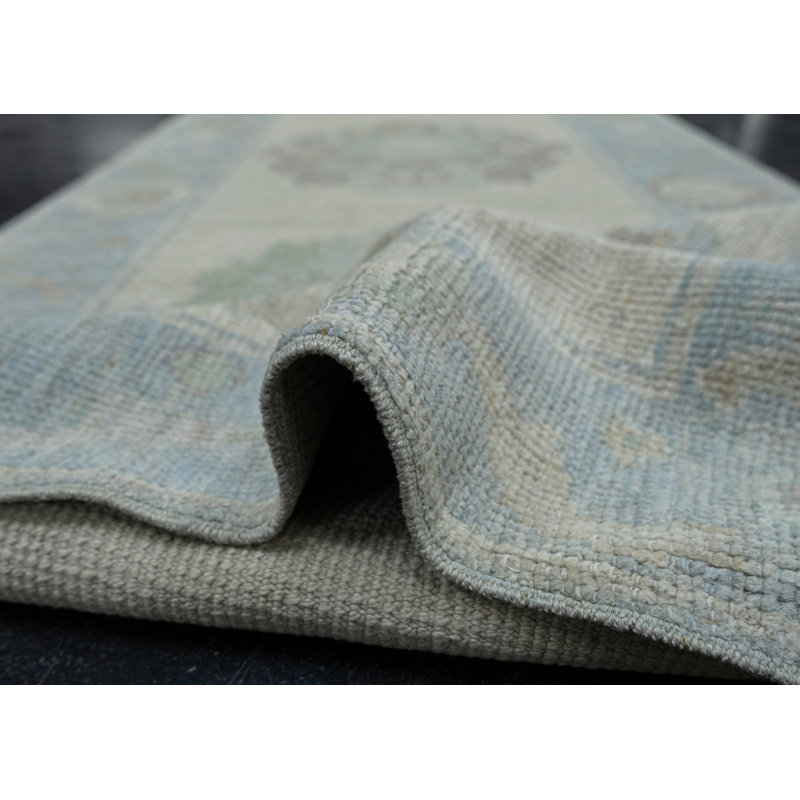 Tapis turc Oushak fait à la main 2 pi 7 po x 9 pi 11 po