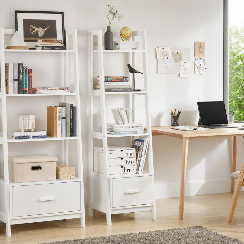 Jedidiah 160cm H Ladder Bookcase, 160cm H x 44cm W x 20cm D