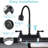 Matte Black 2-Handle RV Kitchen Faucet, 8" 2-Hole Camper Sink Faucet, 360° Swivel Spout & Two-Function Sprayer for Motorhome, Trailer & RV