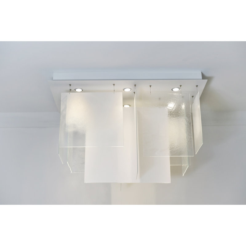 Plissé 6 - Light Glass Chandelier