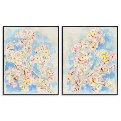 Simple Branches Sketches 2 Piece Giclee Art Set, design by June Erica Vess