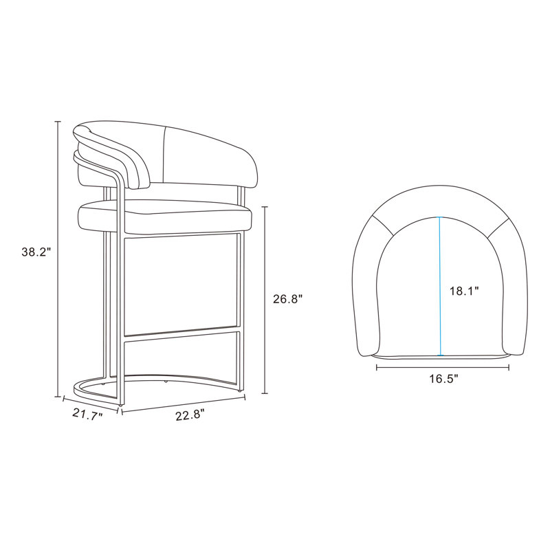 Benfeito Modern Leatherette Upholstered Counter Stool, 3, Counter Stool 26.8",  Light Gray