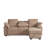 Brown Soft 3 - Seat With Built In Cup Holders, Adjustable Backrests And Convertible Storage Chaise Modular Backrests, Holders Removable Tray, Chenille-827062511