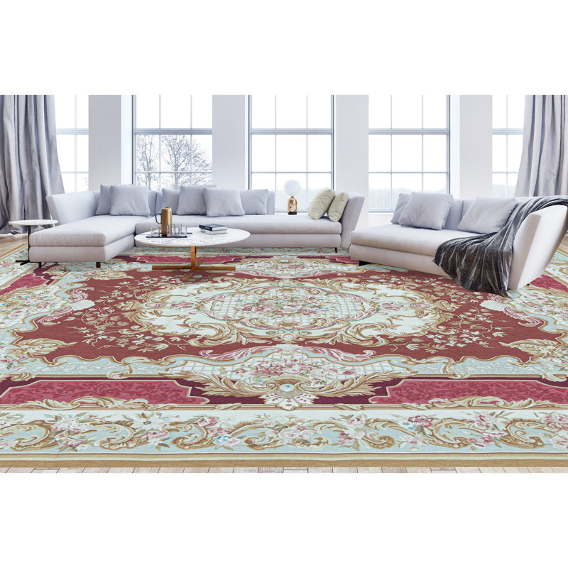 Aubusson Hand Knotted Wool Oriental Area Rug