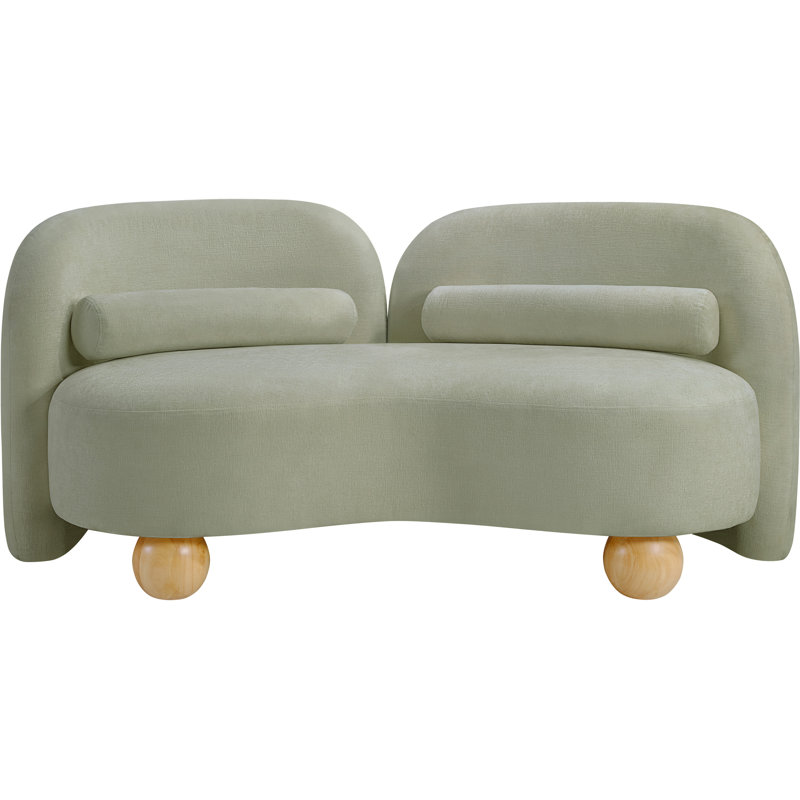 Causeuse Daphne, Tissu chenille menthe