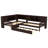 L-shaped Platform Bed Twin Size with Trundle, Solid Wood Platform Bed with Storage Drawers and Shelves, No Spring Box Needed-409637372