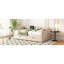 Lit de jour rembourré avec tiroirs de rangement, lit de jour simple en bois, avec ports USB et 2 tiroirs de rangement, aucun sommier nécessaire, beige