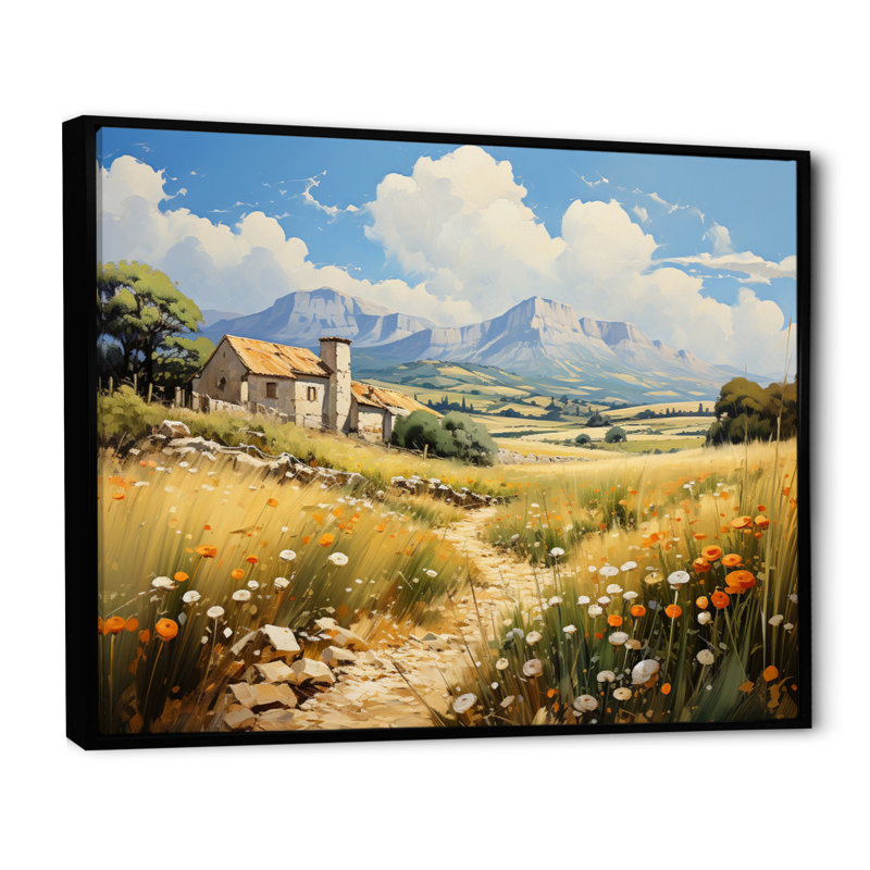 The Saintevictoire Mountain Paul Czannes - Landscapes Canvas Art Print, H 12 po x l 20 po x P 1 po, Cadre flottant noir