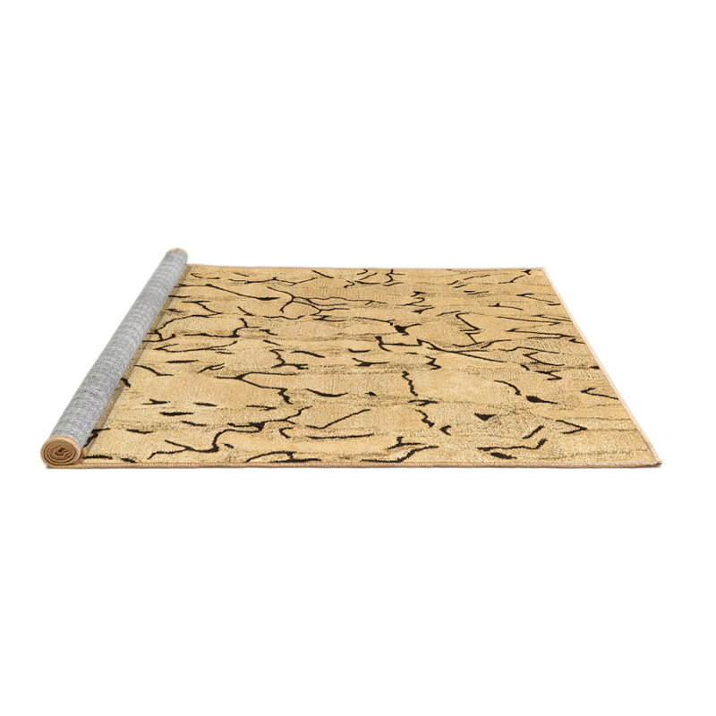 Washable Abstract Indoor Rug, Square 4'