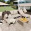 6 - Person Modular Sofa With Adjustable Backrest-795029644