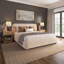 Premium Upholstered Crowder Bed with Headboard, Performance Fabric,-2016704782-2016704783