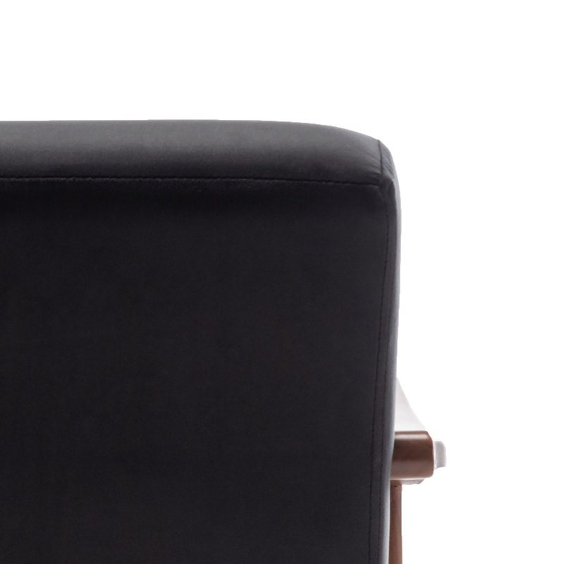 Fauteuil de réception Maret 30,71 po, Velours noir