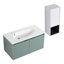 36" Floating Bathroom Vanity With Drop-Shaped Resin Sink And Side Cabinet & Soft Close Doors, 00212WHK-05836GGE Combination Cabinet(KD-Packing)