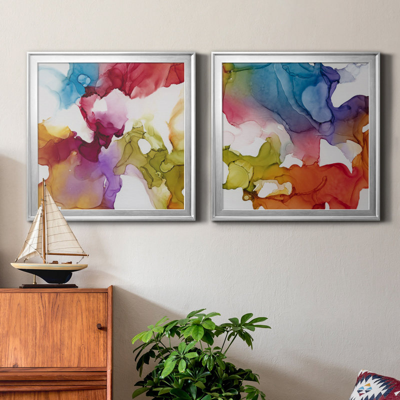 «Spectrum Colors I», reproduction de photo sur toile 2 pièces, H 34,5 po x l 69 po x P 1,5 po, Argent