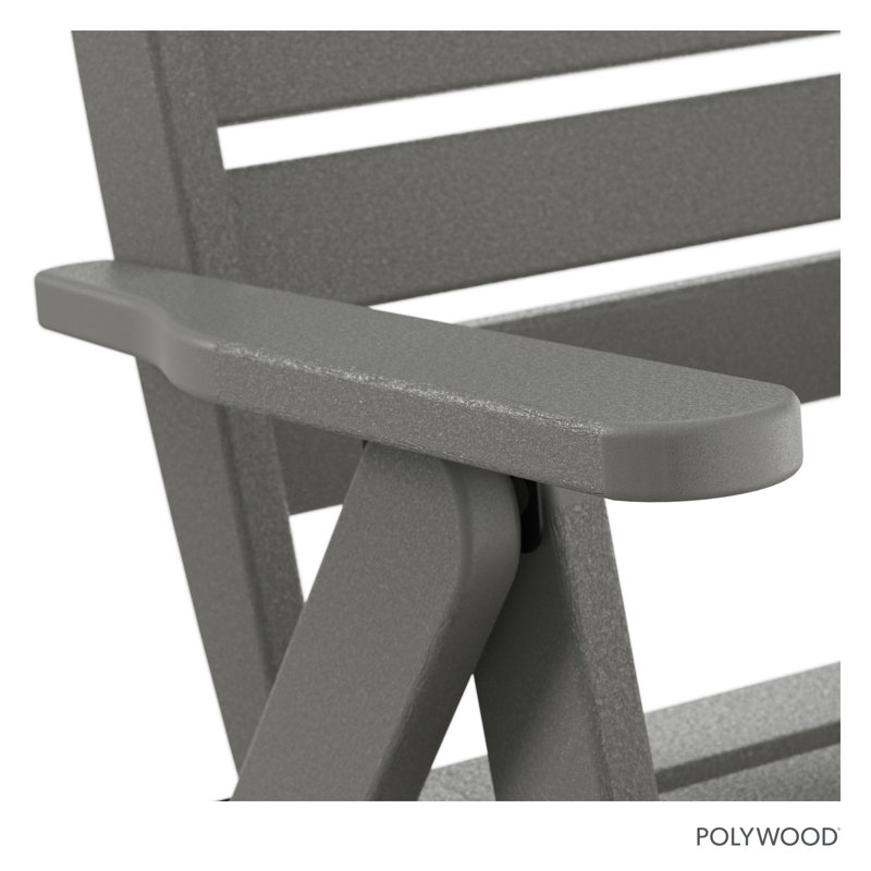POLYWOOD Nautical Folding Highback Chair, Slate