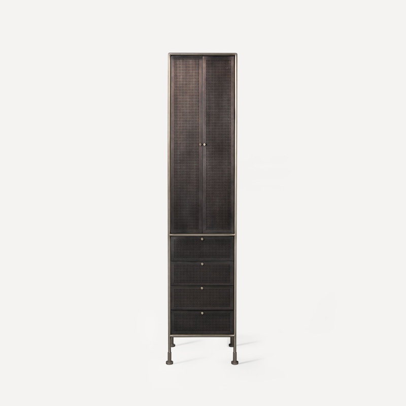 Craft Series Stainless Steel Bathroom Storage, Iron Black/Brushed Pewter