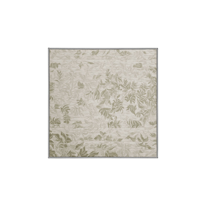 Silky Soft Plush Gray Area Rug, Square 4'