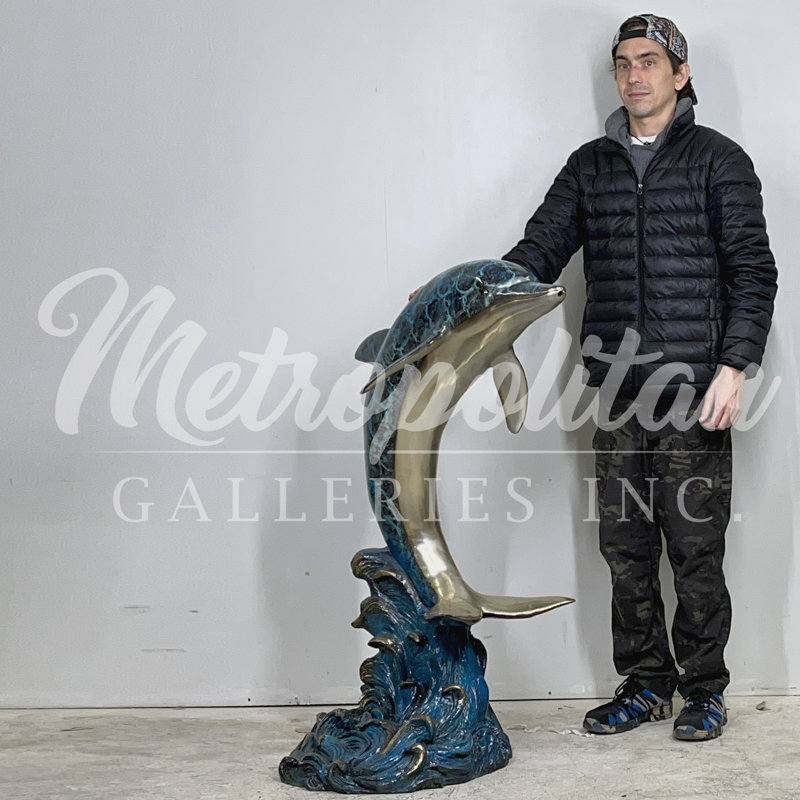 Bronze Dolphin Fountain with Special Patina