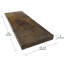  Grandes tablettes flottantes murales pour ensemble de 3 tablettes murales en bois de 24 po x 12,75 po x 2 po avec tablette murale et support mural pour chambre à coucher, cuisine, salon, brun rustique-602303261-603118170