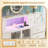 55"W 10 Drawer Dresser For Bedroom With Mesh Door, Led Light & Power Outlets-1322898902