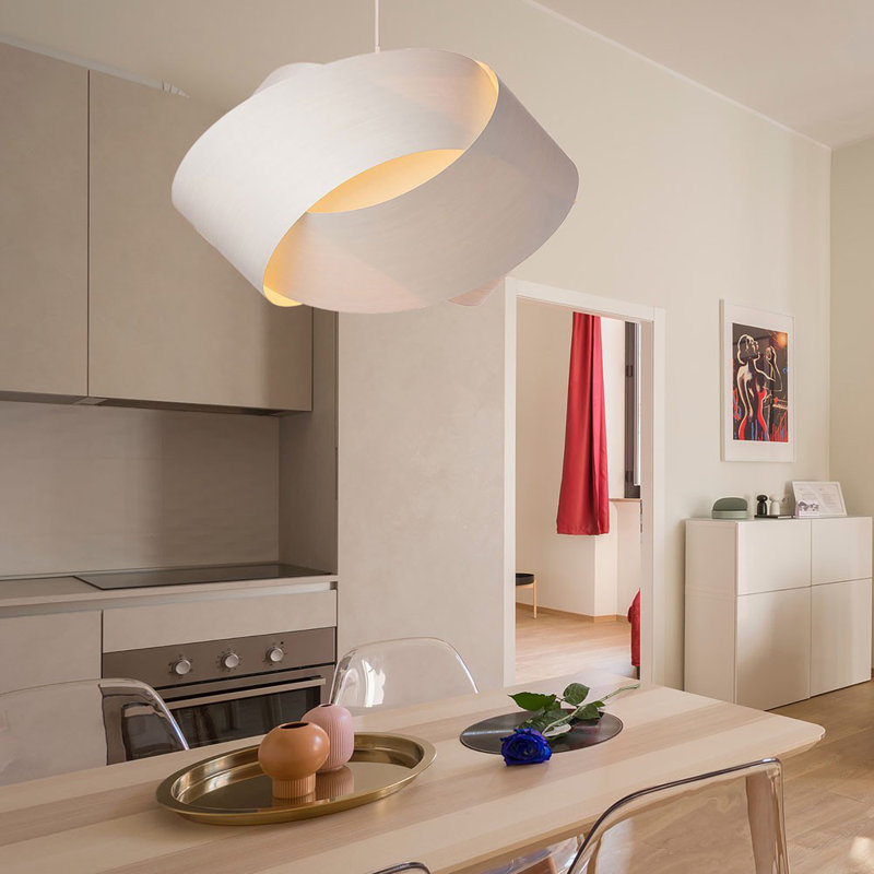 Serene Grande LED Chandelier, Danish White, 17" H x 25" W x 27" D