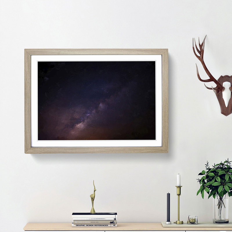 Out of Space Vol.45 in Abstract - Picture Frame Graphic Art Print, Oak Framed, 27cm H x 36cm W x 2cm D