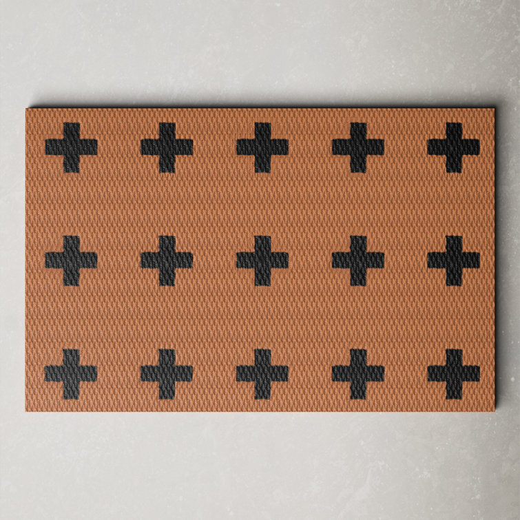 Non-Slip Geometric Outdoor Doormat