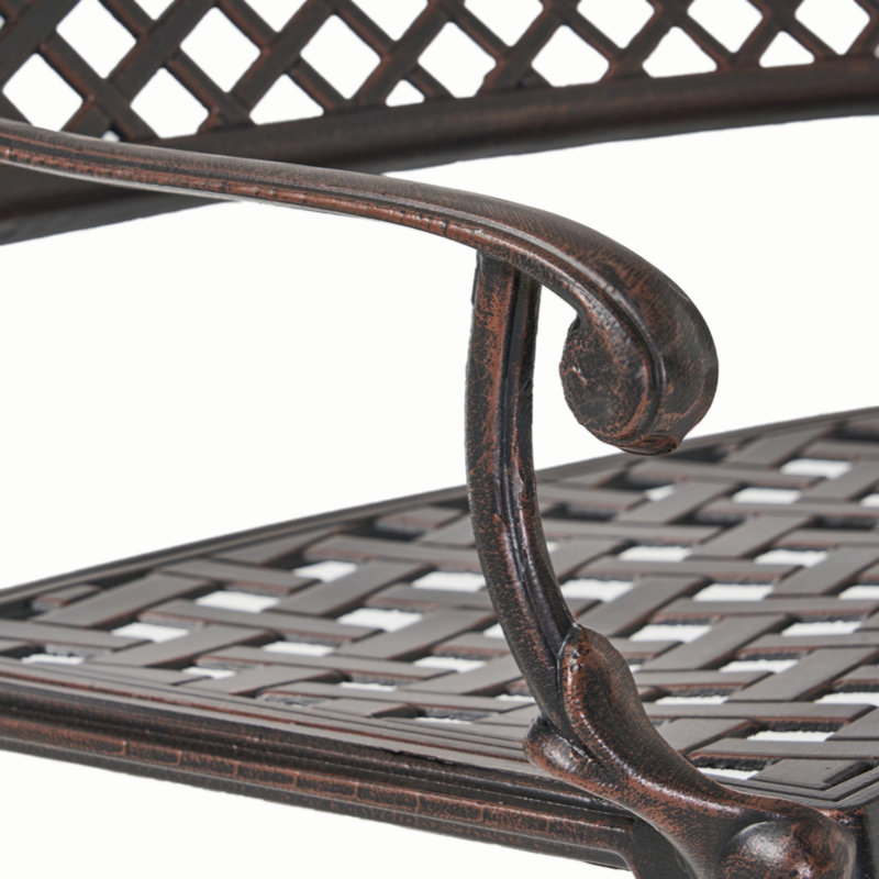 Banc de jardin en aluminium Vanscoy, H 32,75 po x l 65 po