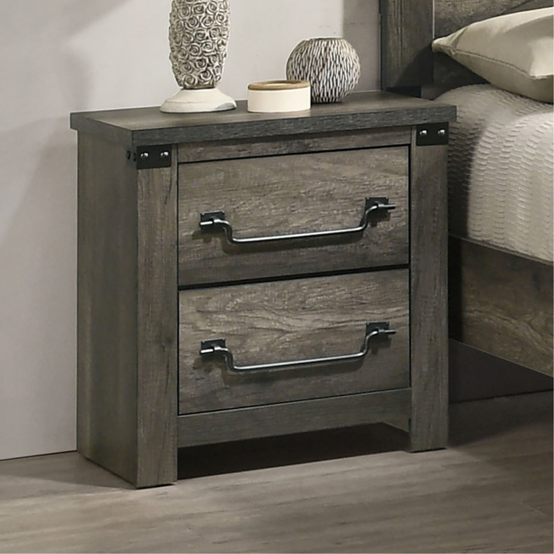 Table de chevet rustique en bois de mélamine 1pc