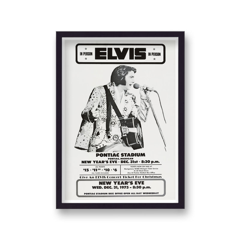 Elvis New Years Eve 1975 - Single Picture Frame Print