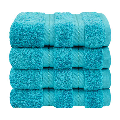 Darcelle 100% Cotton 4-Piece Turkish Washcloth Set