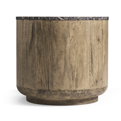Stone Ridge Marble Round Side Table Light