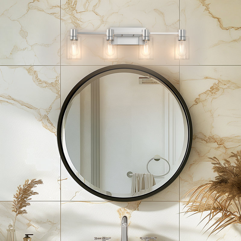 Chalise Vanity Light, 4 Lights, Brushed Nickel