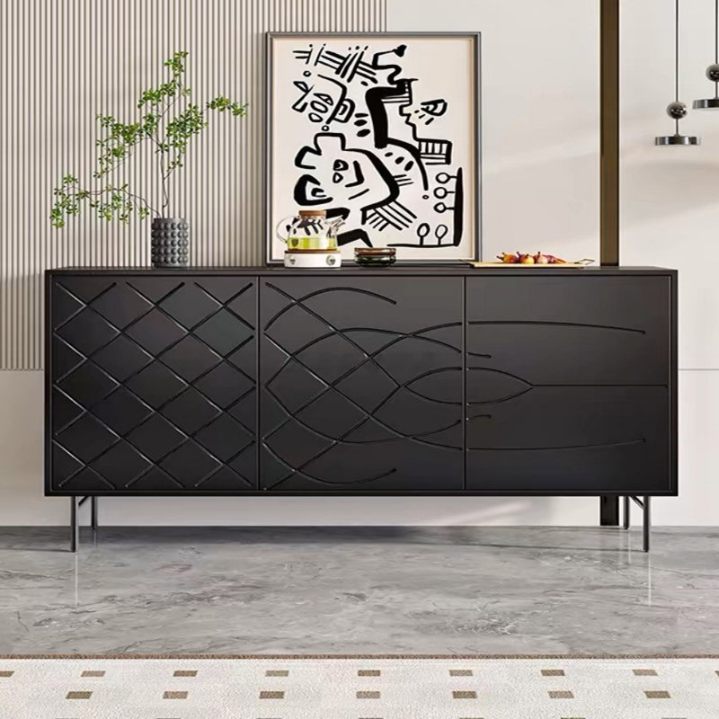 Buffet rétro lumière de luxe, H 29,53 po x l 62,99 po x P 15,75 po