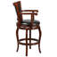 Tabouret de bar à dossier échelle avec repose-pieds et accoudoirs LeatherSoft Tracey-45047000