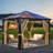 10 Ft. W x 10 Ft. D and 12 Ft. W x 10 Ft. D Patio Gazebo with Curtains-113571341