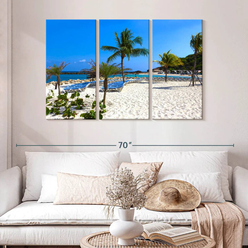 Plage Gillard à Labadee, d'Haïti, H 32 po x l 50 po