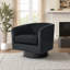 Velvet Upholstered Swivel Barrel Chair-486503150
