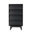 La commode double à 4 tiroirs présente un design rétro et biseauté-1085868590