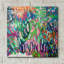  «Crazy Abstract Gardens No. 6» par Lindsey McAlister, art mural en verre acrylique, 12 po x 12 po