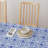 Rectangular Tablecloth, 100% Cotton, 52X104", Watercolor Flowers On Vines Blue-507146778