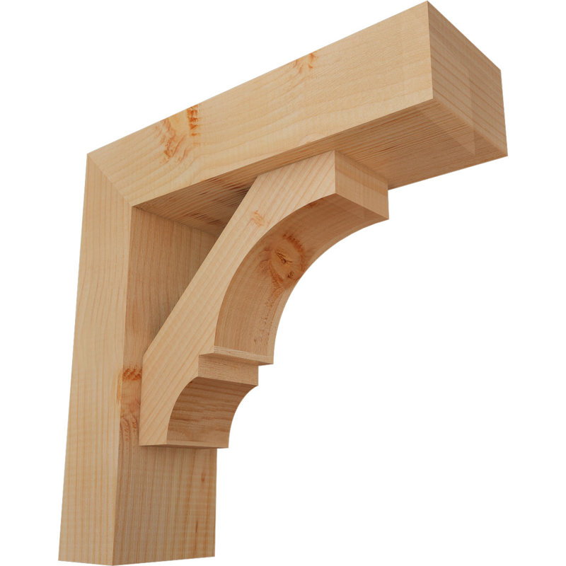 Balboa Block Offset Brace Bracket, 18 x 18, 5 1/2"W Douglas Fir (Smooth)