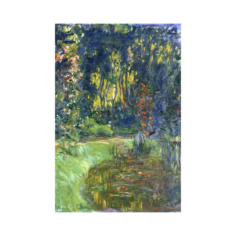 Jardin de Giverny, 1923 - Giclée sur toile tendue avec châssis, H 18 po x l 12 po