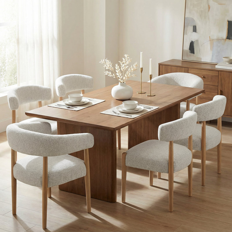 Upholstered Side Dining Chair (Set Of 6), Beige