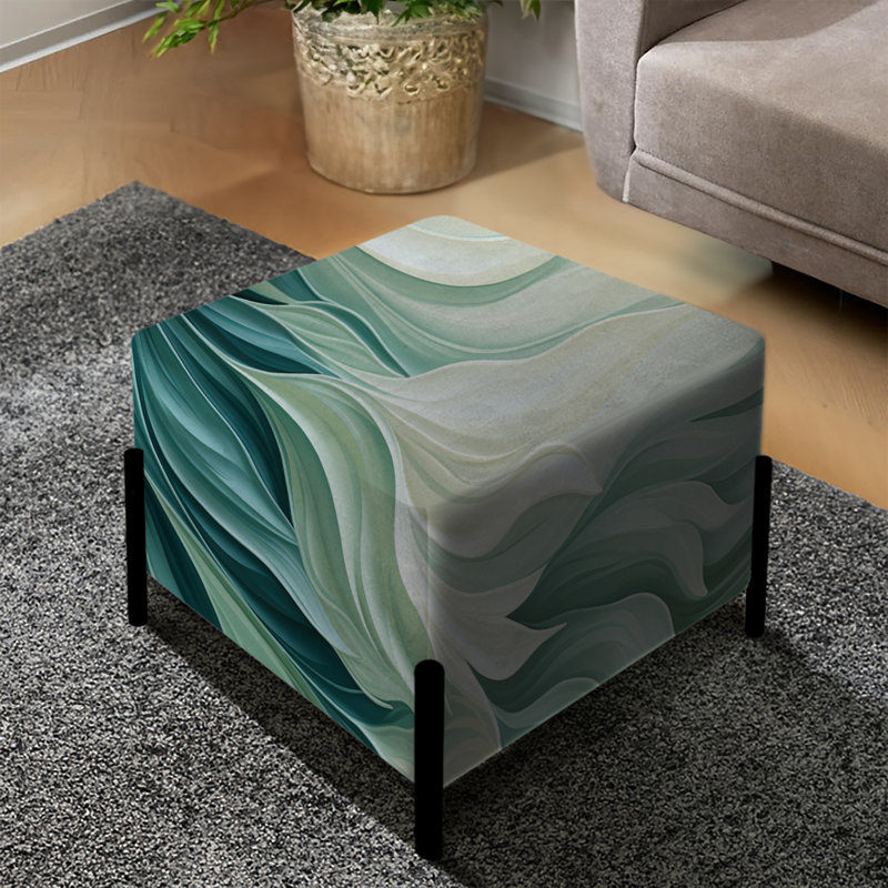 Seafoam Serenity Tropical - repose-pieds carré tropical