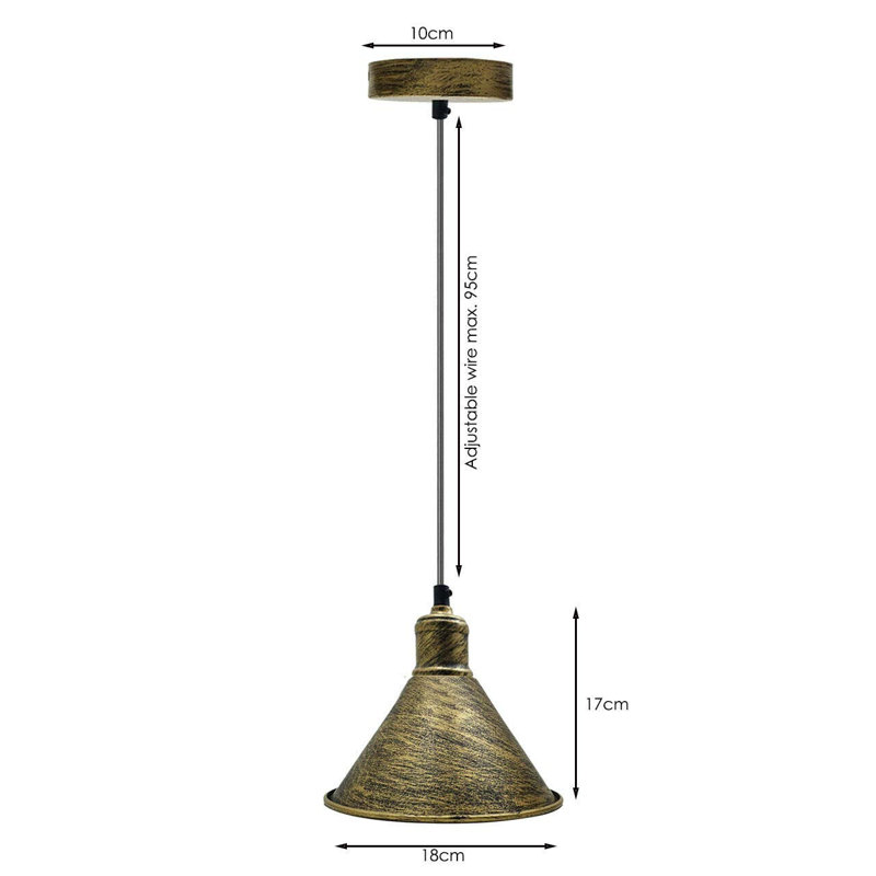 Schulman 1 - Light Dome Pendant, 95" H x 18" W x 18" D, Brushed Brass
